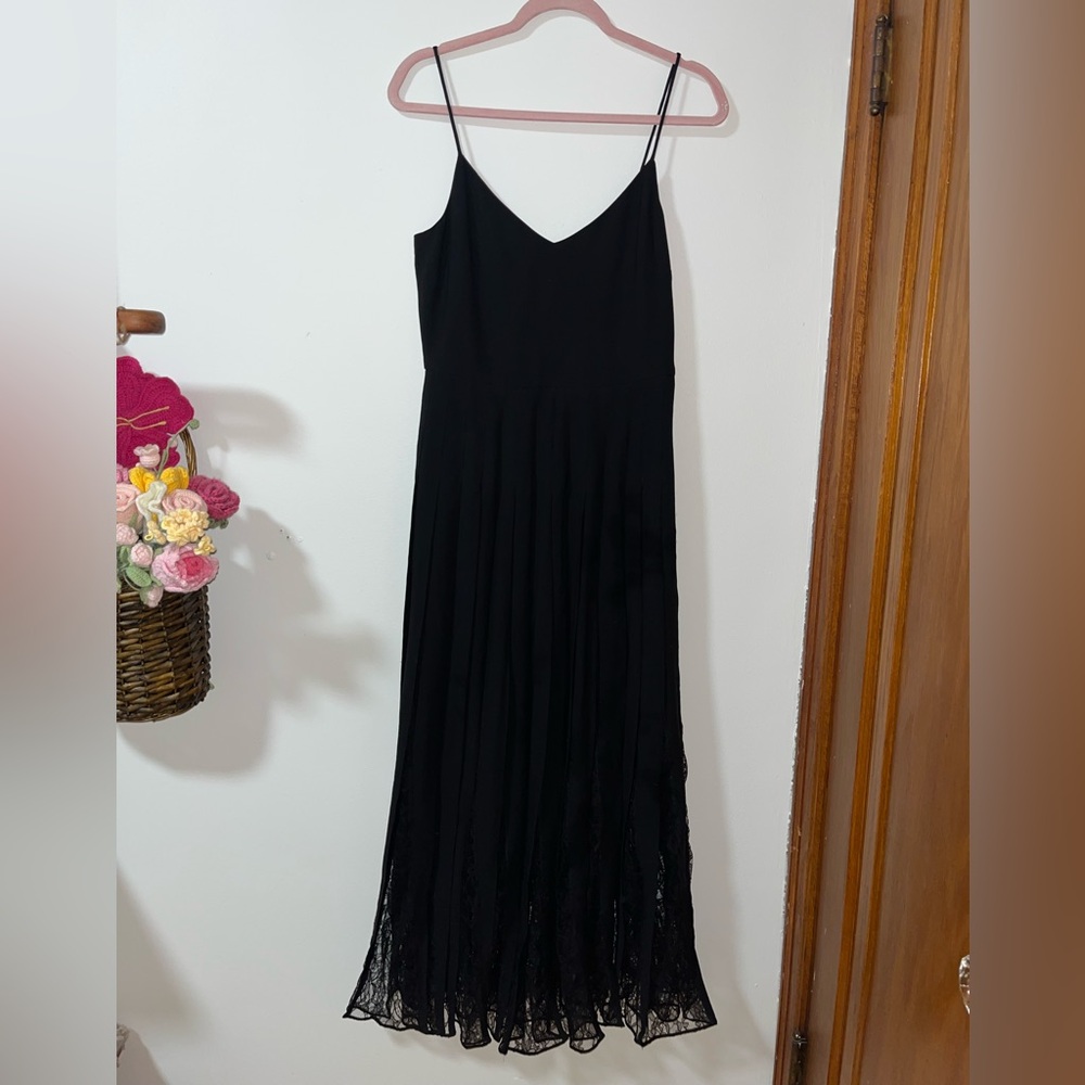Valentino Black Maxi Dress with Spaghetti Straps